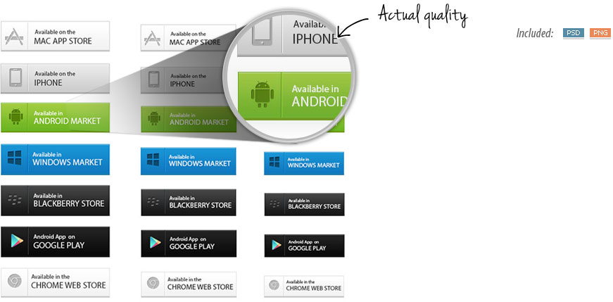 app store buttons